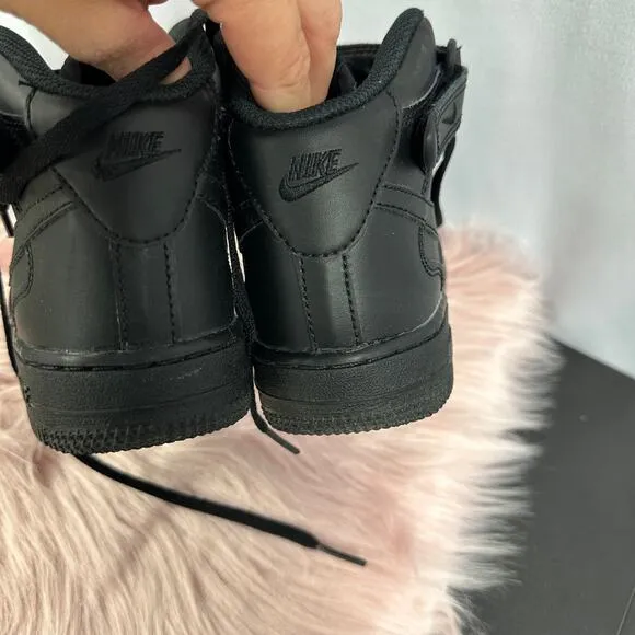 NIKE Kids Air Force 1 Mid (PS) Little Kids Sneakers Black 314196-004 Size 3Y