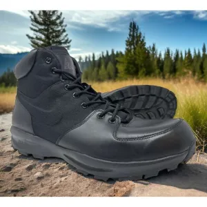 Nike Manoa ACG ALL Black Leather Lace up Combat Boots Mens Size 9.5 Fast Ship