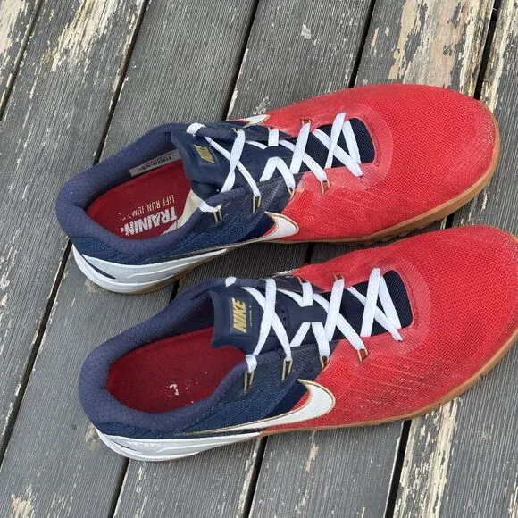 Nike Metcon 3 Freedom Men’s Size 11 Gum Sole Red White Blue Trainers Sneakers