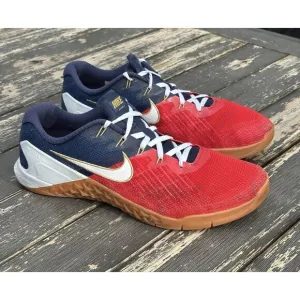 Nike Metcon 3 Freedom Men’s Size 11 Gum Sole Red White Blue Trainers Sneakers
