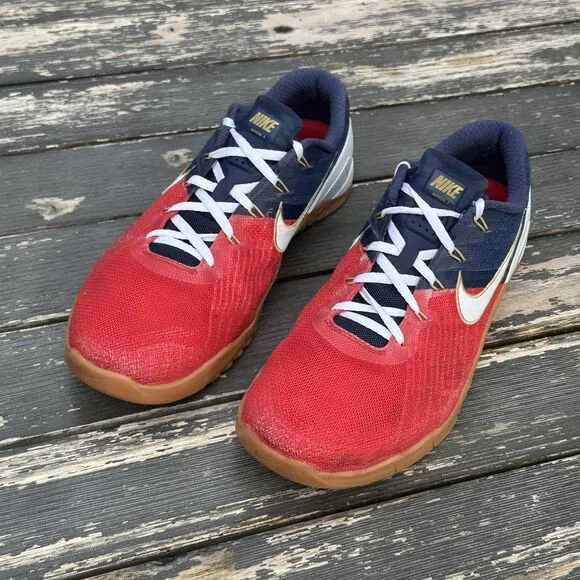 Nike Metcon 3 Freedom Men’s Size 11 Gum Sole Red White Blue Trainers Sneakers