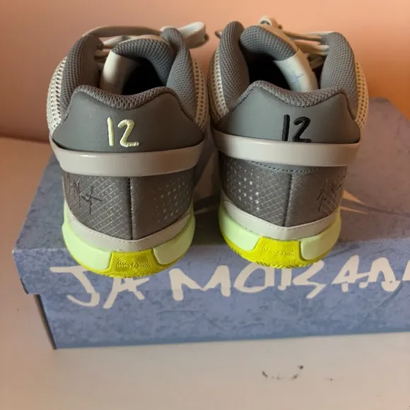 ❤️Nike NWT Ja Morant Gray and Lime Green Sneakers