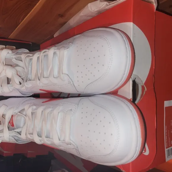 Nike Red/Orange and White Sneakers