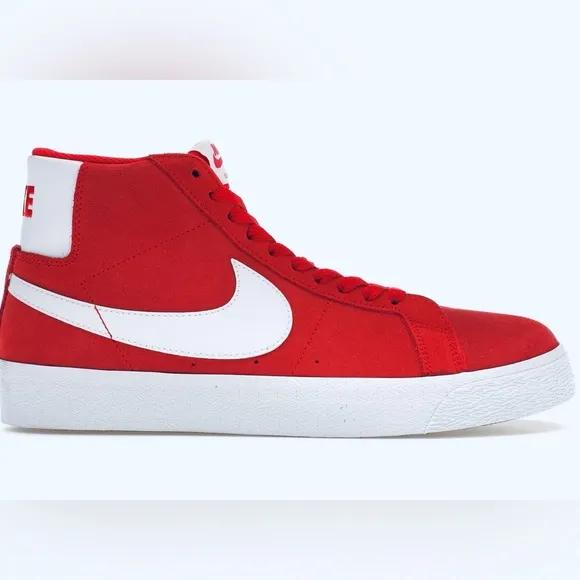 Nike SB Zoom Blazer Mid Shoe Red High-Top Sneakers
