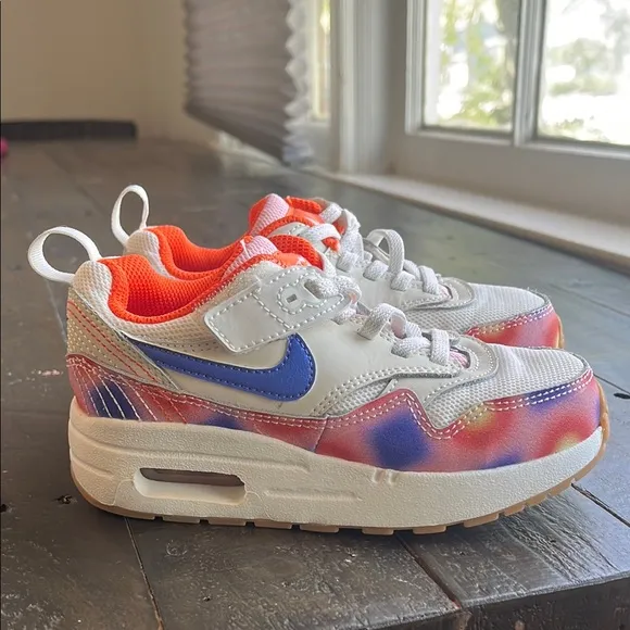 Nike White and Blue Air Max Sneakers