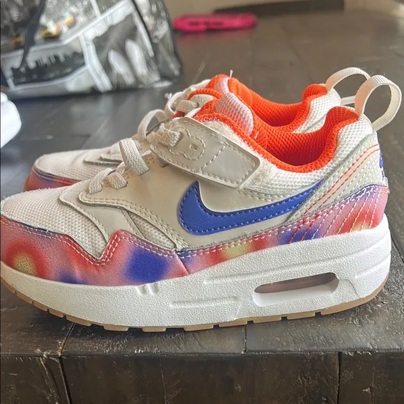 Nike White and Blue Air Max Sneakers