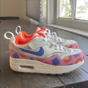 Nike White and Blue Air Max Sneakers