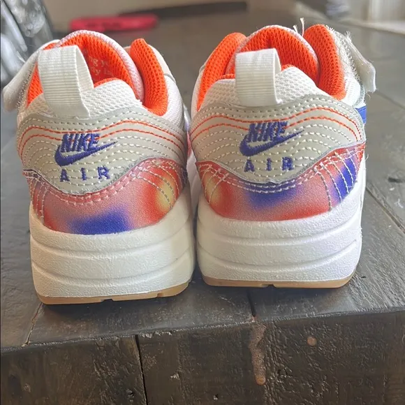 Nike White and Blue Air Max Sneakers