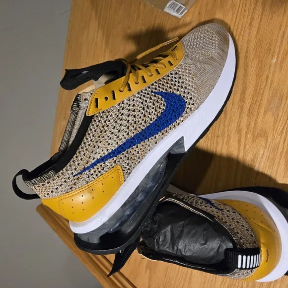 Nike Yellow and Blue Sneakers with Cushioned Sole