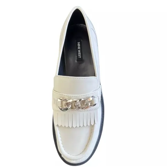 Nine West Andme Ivory Women’s Loafers Size 8