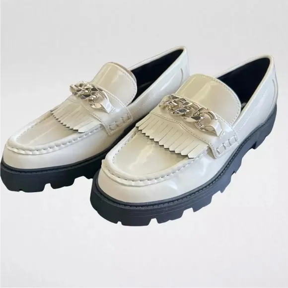 Nine West Andme Ivory Women’s Loafers Size 8