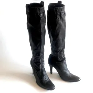 Nine West Leather Pull On Knee High Boots