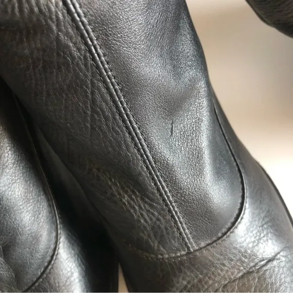 Nine West Leather Pull On Knee High Boots
