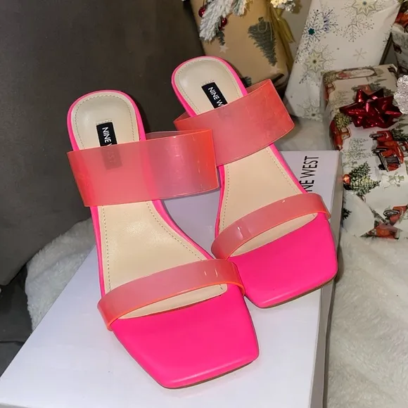 Nine West Woman Sandals with transparent strap