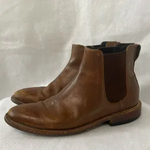 Nisolo Mens Sz 8.5 Javier Chelsea cognac leather Chelsea Ankle Boots Pull On