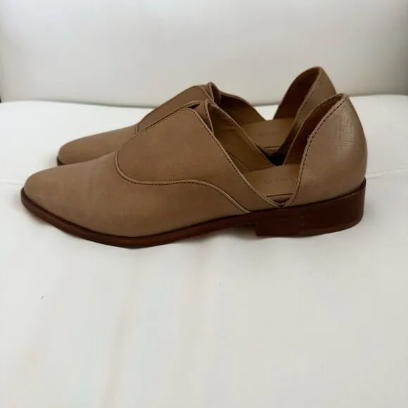 Nisolo Oxford Shoes Size 9 Emma D'orsay Almond Tan Leather Slip On Casual Flats