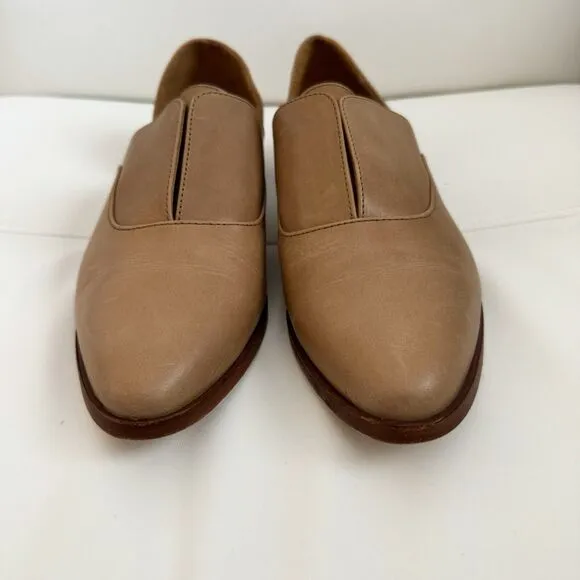 Nisolo Oxford Shoes Size 9 Emma D'orsay Almond Tan Leather Slip On Casual Flats