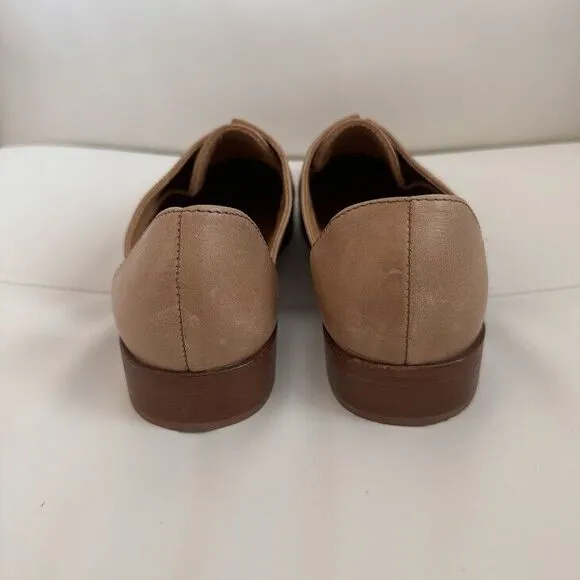 Nisolo Oxford Shoes Size 9 Emma D'orsay Almond Tan Leather Slip On Casual Flats