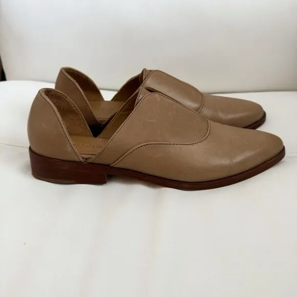 Nisolo Oxford Shoes Size 9 Emma D'orsay Almond Tan Leather Slip On Casual Flats