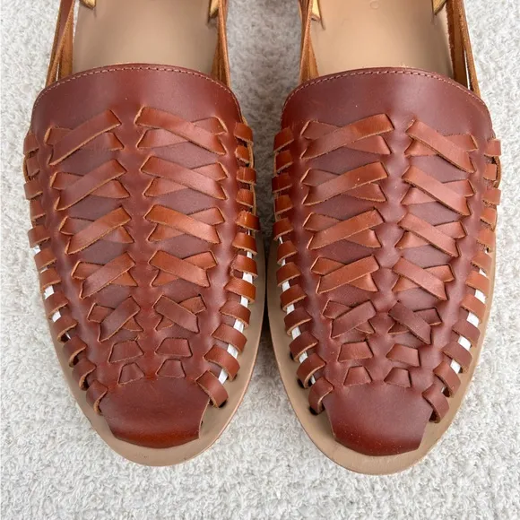 Nisolo Shoes Mens 11 Brandy Huarache Leather Breathable Slip On Loafer Flats