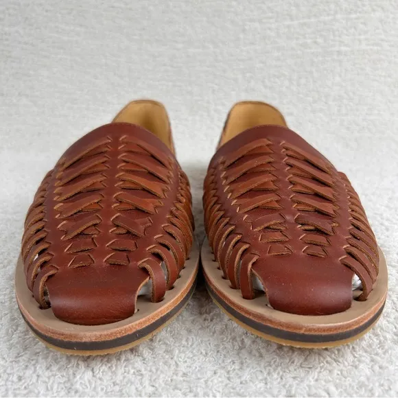 Nisolo Shoes Mens 11 Brandy Huarache Leather Breathable Slip On Loafer Flats
