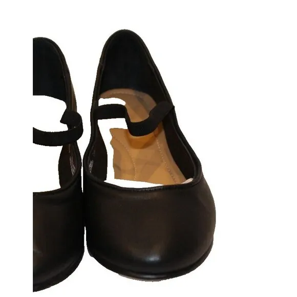 NISOLO WOMEN'S BEA LEATHER MARY JANE BALLET FLATS BLACK SZ 9.5 NIB $138
