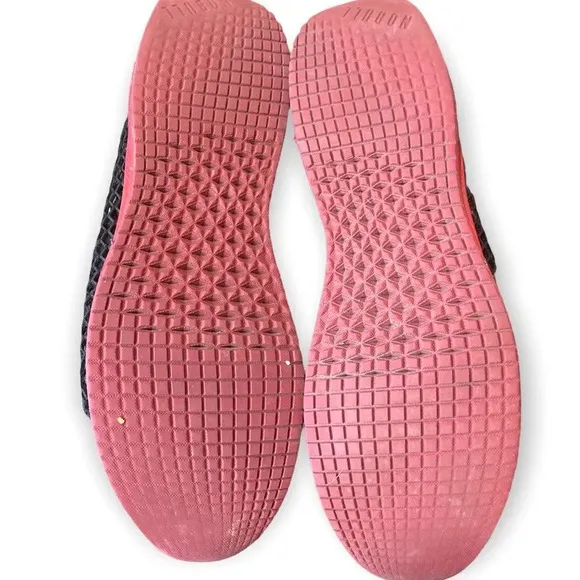 NOBULL Black Gradient Mesh Runner Sneakers Red Ombre Sole Mens 10