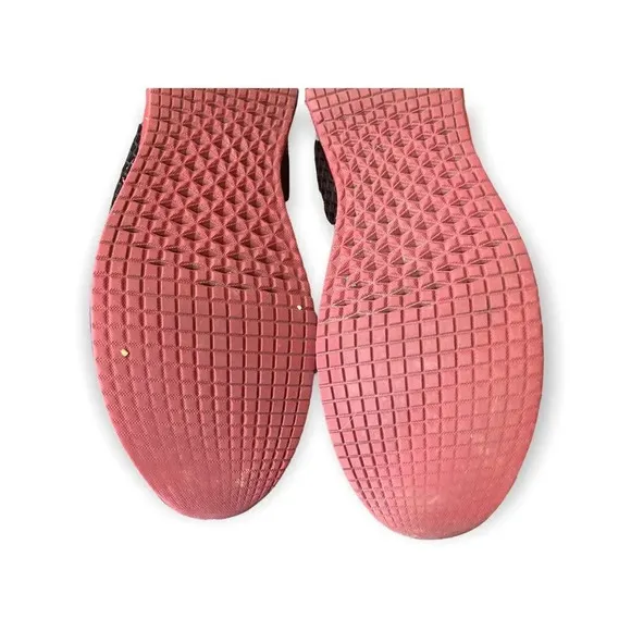 NOBULL Black Gradient Mesh Runner Sneakers Red Ombre Sole Mens 10