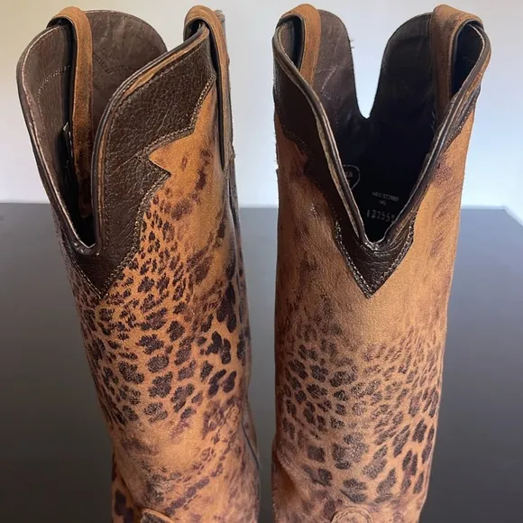 NOCONA Leopard Print Leather Western Boots Sz. 8.5