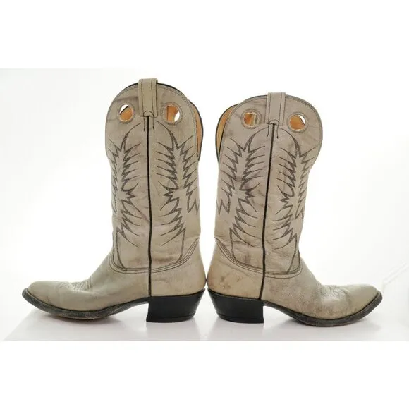 Nocona Western Boots Mens Pull On Leather Cowboy Sz 9.5 D READ
