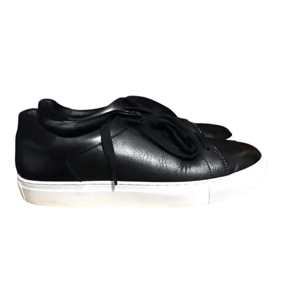 Nordstrom Jace Black Leather Sneakers Men’s Size 8.5