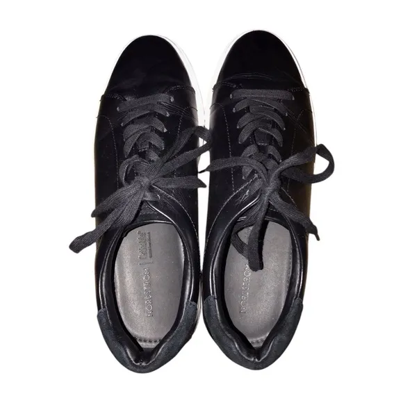 Nordstrom Jace Black Leather Sneakers Men’s Size 8.5