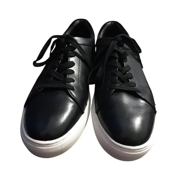 Nordstrom Jace Black Leather Sneakers Men’s Size 8.5