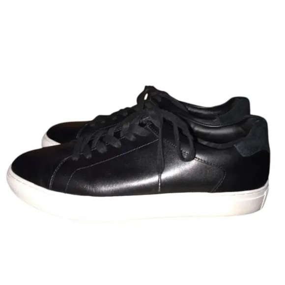 Nordstrom Jace Black Leather Sneakers Men’s Size 8.5