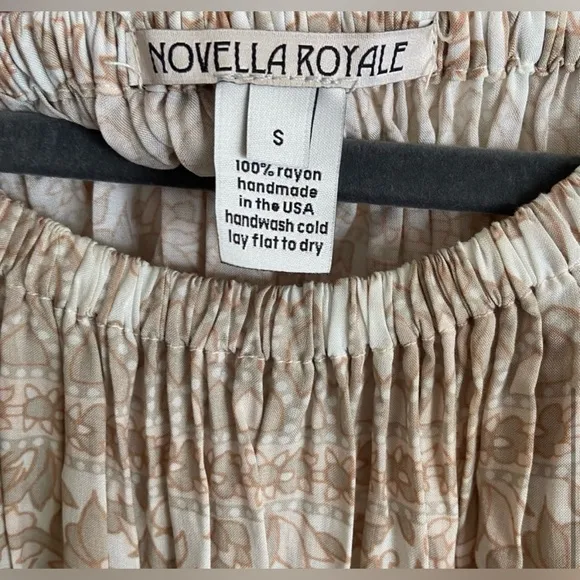 Novella Royale RARE Chantilly Cream Maxi Dress, Small, STUNNING!