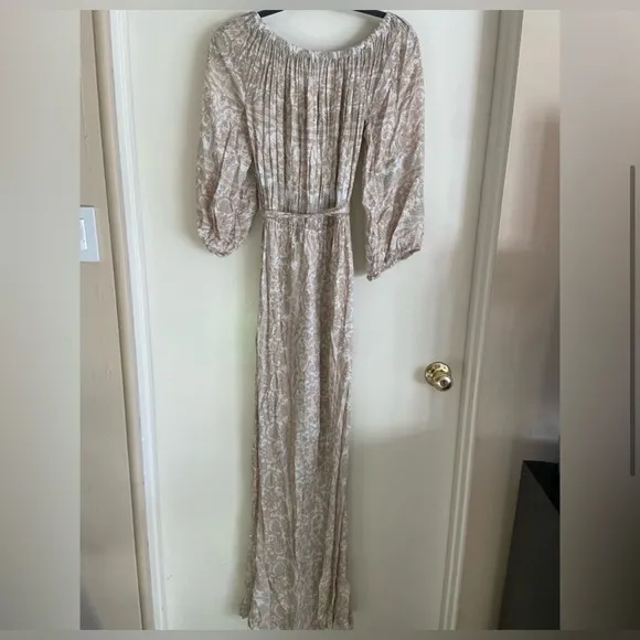 Novella Royale RARE Chantilly Cream Maxi Dress, Small, STUNNING!