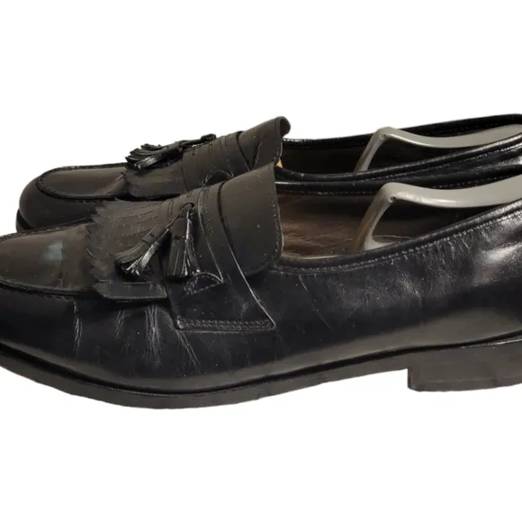 Nunn Bush Dress Flex Loafer Shoes Men's Black Leather Kilt Tassel Size 13 M