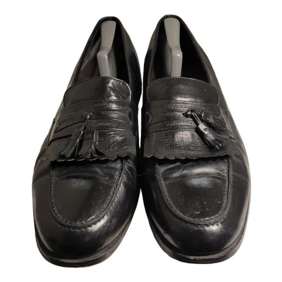 Nunn Bush Dress Flex Loafer Shoes Men's Black Leather Kilt Tassel Size 13 M