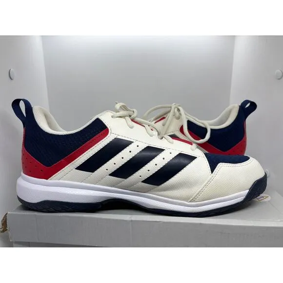 NWB Adidas Sneakers Indoor Sports Non Marking Sole Red White Blue Men 11 GX3752