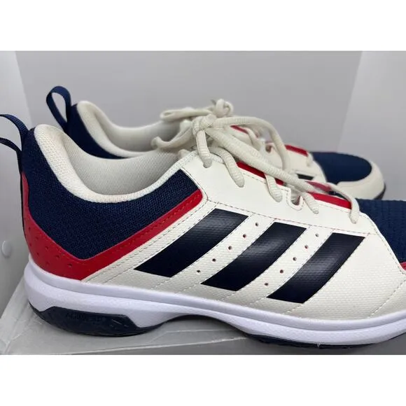 NWB Adidas Sneakers Indoor Sports Non Marking Sole Red White Blue Men 11 GX3752