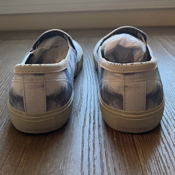 NWB All Saints Manny Canvas Slip-on Tie Dye Sneakers