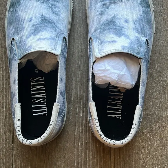NWB All Saints Manny Canvas Slip-on Tie Dye Sneakers