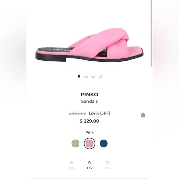 NWB‼️ Pinko Leather Sandals in beautiful Pink color Size EU 36/ US 5.5
