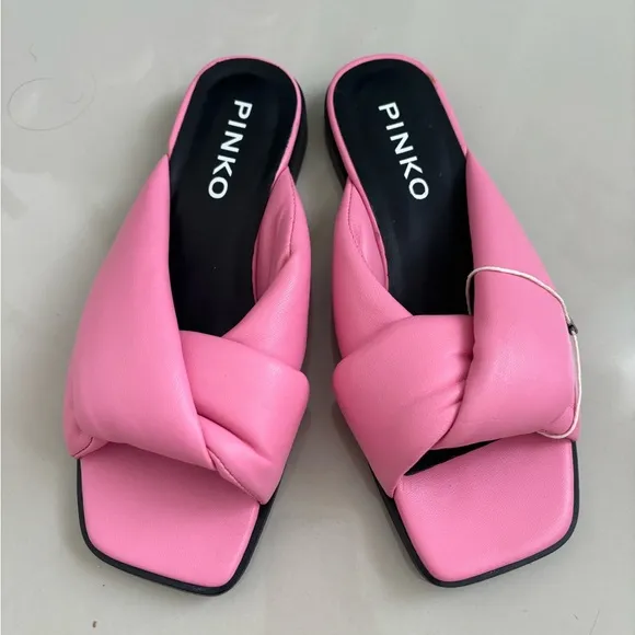 NWB‼️ Pinko Leather Sandals in beautiful Pink color Size EU 36/ US 5.5