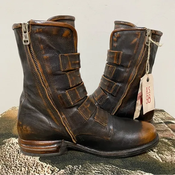 NWOB AS98 Calvados Brush Off Traver Boots Size 39