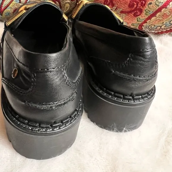 NWOB AVILESPlatform Leather Loafers Size 36