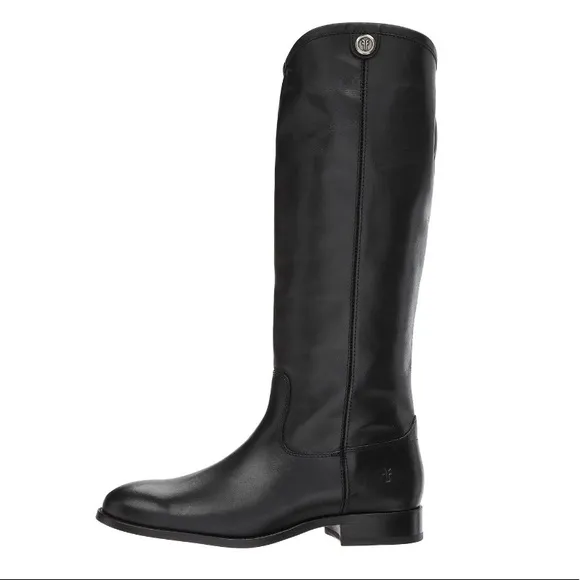 NWOB Frye Melissa Riding Boot Black Leather Sz 9 Pull On Western