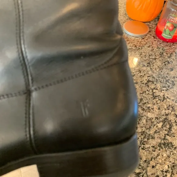 NWOB Frye Melissa Riding Boot Black Leather Sz 9 Pull On Western