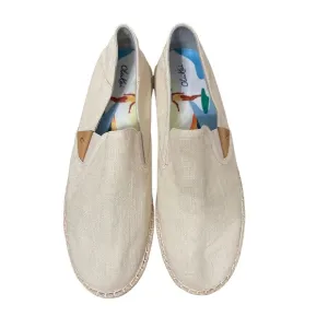 NWOB Olukai Kaula Pa’a Kapa Convertible Neutral Linen Espadrille Flats Size 9.5