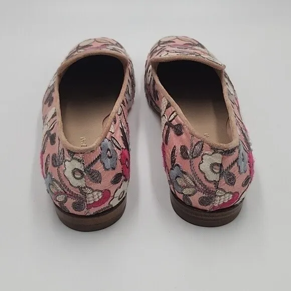 NWOB Stuart Weitzman pink floral print pipearky Womens brocade loafers Sz 5.5M